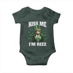 St. Patrick's Day Trump Bubble Gum Baby Onesie Funny Irish Kiss Me I'm Rizz TS10 Print Your Wear