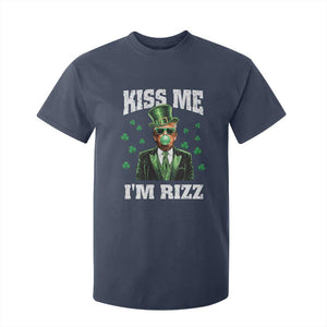 St. Patrick's Day Trump Bubble Gum T Shirt For Kid Funny Irish Kiss Me I'm Rizz TS10 Navy Print Your Wear