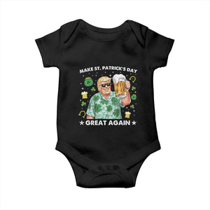 Funny Trump St Patrick's Day Baby Onesie Funny Beer Drinking TS10 Black Print Your Wear