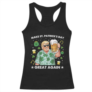 Funny Trump St Patrick's Day Racerback Tank Top Funny Beer Drinking TS10 Black Print Your Wear