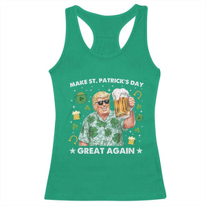 Funny Trump St Patrick's Day Racerback Tank Top Funny Beer Drinking TS10 Irish Green Print Your Wear