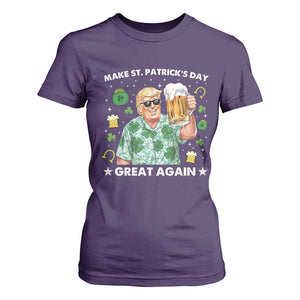 Funny Trump St Patrick's Day T Shirt For Women Funny Beer Drinking TS10 Purple Print Your Wear