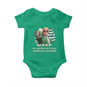 Make St Patricks Day Great Again Trump Baby Onesie Funny Irish American Flag TS10 Irish Green Print Your Wear