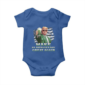 Make St Patricks Day Great Again Trump Baby Onesie Funny Irish American Flag TS10 Royal Blue Print Your Wear