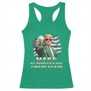 Make St Patricks Day Great Again Trump Racerback Tank Top Funny Irish American Flag TS10 Irish Green Print Your Wear