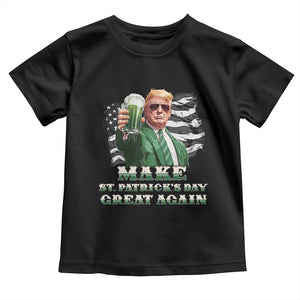 Make St Patricks Day Great Again Trump Toddler T Shirt Funny Irish American Flag TS10 Black Print Your Wear