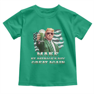 Make St Patricks Day Great Again Trump Toddler T Shirt Funny Irish American Flag TS10 Irish Green Print Your Wear