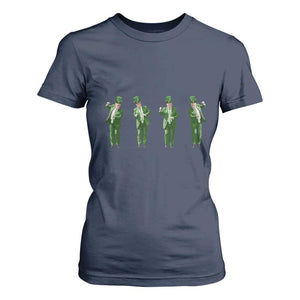 Dancing Trump Funny St Patricks Day T Shirt For Women TS10 Navy Print Your Wear