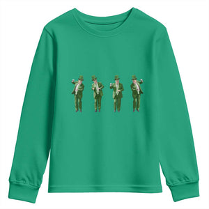 Dancing Trump Funny St Patricks Day Youth Sweatshirt TS10 Irish Green Print Your Wear