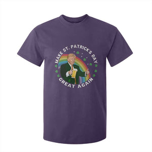Funny Trump Make St Patrick's Day Great Again T Shirt For Kid Lucky Shamrock Beer Drinking Trump TS10 Purple Print Your Wear