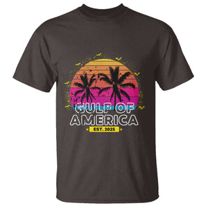 Welcome To America's Gulf T Shirt Est 2025 Retro Vintage Summer Vibes TS10 Dark Chocolate Print Your Wear