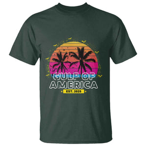 Welcome To America's Gulf T Shirt Est 2025 Retro Vintage Summer Vibes TS10 Dark Forest Green Print Your Wear