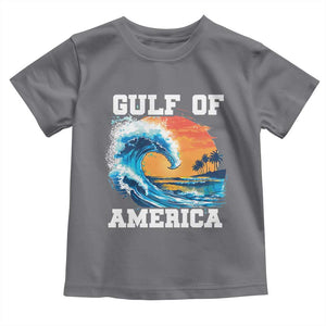 Gulf Of USA America Toddler T Shirt President Trump 2025 Funny Gulf Mexico Summer Vibes TS10 Charcoal Print Your Wear