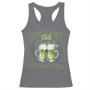 Irish Cat Eating Ramen Noodles Cute Anime St Patrick's Day Racerback Tank Top The Lucky Club TS10 Charcoal Print Your Wear