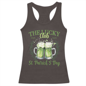 Irish Cat Eating Ramen Noodles Cute Anime St Patrick's Day Racerback Tank Top The Lucky Club TS10 Dark Chocolate Print Your Wear