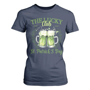 Irish Cat Eating Ramen Noodles Cute Anime St Patrick's Day T Shirt For Women The Lucky Club TS10 Navy Print Your Wear