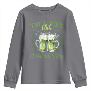 Irish Cat Eating Ramen Noodles Cute Anime St Patrick's Day Youth Sweatshirt The Lucky Club TS10 Charcoal Print Your Wear