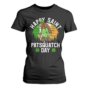 St Patricks Day Bigfoot T Shirt For Women Irish Shamrock Sasquatch Beer Lovers TS10 Black Print Your Wear