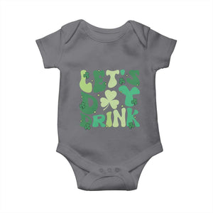 St. Patrick's Day Irish Pub Baby Onesie Let's Day Drink TS10 Charcoal Print Your Wear