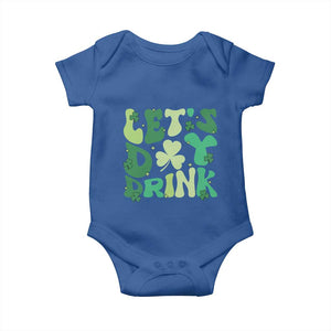 St. Patrick's Day Irish Pub Baby Onesie Let's Day Drink TS10 Royal Blue Print Your Wear