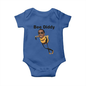 Bee Diddy Baby Onesie Dark Humor Internet Meme Brainrot Gen Z TS10 Royal Blue Print Your Wear