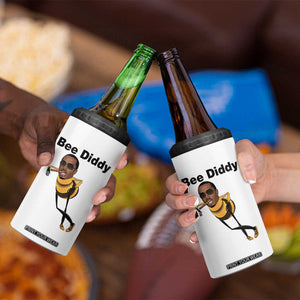 Bee Diddy 4 in 1 Can Cooler Tumbler Dark Humor Internet Meme Brainrot Gen Z TS10 Print Your Wear