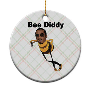 Bee Diddy Ceramic Ornament Dark Humor Internet Meme Brainrot Gen Z TS10 1pc Christmas Plaid Print Your Wear