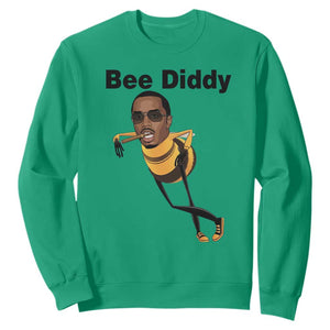 Bee Diddy Sweatshirt Dark Humor Internet Meme Brainrot Gen Z TS10 Irish Green Print Your Wear