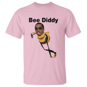 Bee Diddy T Shirt Dark Humor Internet Meme Brainrot Gen Z TS10 Light Pink Print Your Wear
