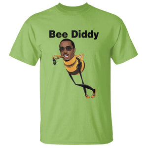 Bee Diddy T Shirt Dark Humor Internet Meme Brainrot Gen Z TS10 Lime Print Your Wear