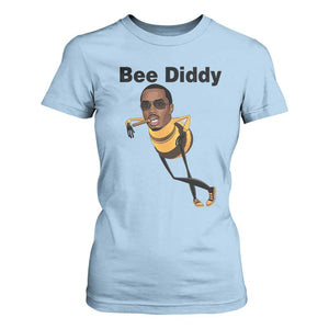 Bee Diddy T Shirt For Women Dark Humor Internet Meme Brainrot Gen Z TS10 Light Blue Print Your Wear