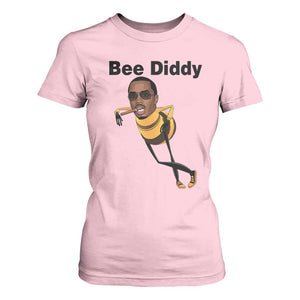Bee Diddy T Shirt For Women Dark Humor Internet Meme Brainrot Gen Z TS10 Light Pink Print Your Wear