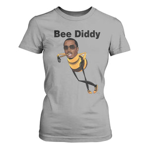 Bee Diddy T Shirt For Women Dark Humor Internet Meme Brainrot Gen Z TS10 Sport Gray Print Your Wear