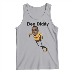 Bee Diddy Tank Top Dark Humor Internet Meme Brainrot Gen Z TS10 Athletic Heather Print Your Wear