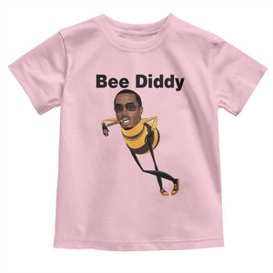 Bee Diddy Toddler T Shirt Dark Humor Internet Meme Brainrot Gen Z TS10 Light Pink Print Your Wear