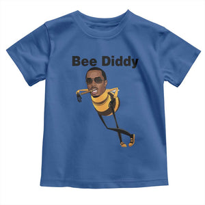 Bee Diddy Toddler T Shirt Dark Humor Internet Meme Brainrot Gen Z TS10 Royal Blue Print Your Wear