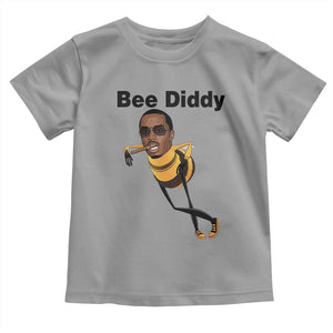 Bee Diddy Toddler T Shirt Dark Humor Internet Meme Brainrot Gen Z TS10 Sport Gray Print Your Wear