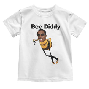 Bee Diddy Toddler T Shirt Dark Humor Internet Meme Brainrot Gen Z TS10 White Print Your Wear