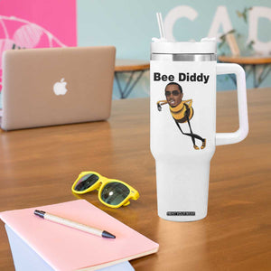 Bee Diddy Tumbler With Handle Dark Humor Internet Meme Brainrot Gen Z TS10 Print Your Wear