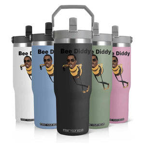 Bee Diddy Flip Straw Tumbler Dark Humor Internet Meme Brainrot Gen Z TS10 Print Your Wear