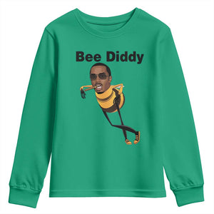 Bee Diddy Youth Sweatshirt Dark Humor Internet Meme Brainrot Gen Z TS10 Irish Green Print Your Wear