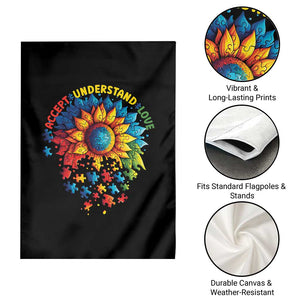 Autism Acceptance Sunflower Puzzle Garden Flag Accept Understand Love ASD TS10 Print Your Wear