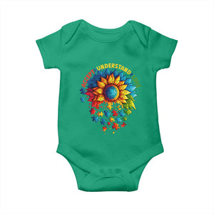 Autism Acceptance Sunflower Puzzle Baby Onesie Accept Understand Love ASD TS10 Irish Green Print Your Wear