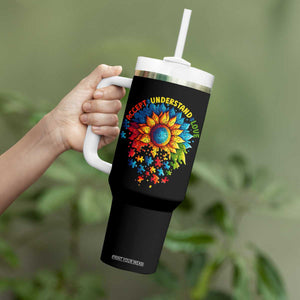 Autism Acceptance Sunflower Puzzle Tumbler With Handle Accept Understand Love ASD TS10 Print Your Wear