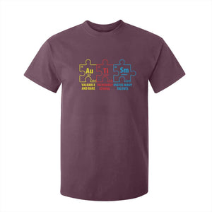 Autism Awareness T Shirt For Kid Elements Periodic Table ASD TS10 Maroon Print Your Wear