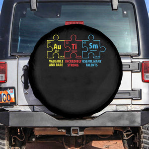 Autism Awareness Spare Tire Cover Elements Periodic Table ASD TS10 No hole Black Print Your Wear