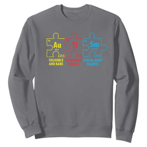 Autism Awareness Sweatshirt Elements Periodic Table ASD TS10 Charcoal Print Your Wear