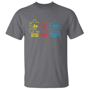 Autism Awareness T Shirt Elements Periodic Table ASD TS10 Charcoal Print Your Wear