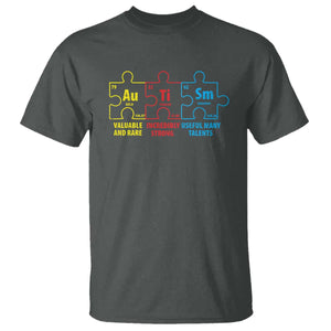Autism Awareness T Shirt Elements Periodic Table ASD TS10 Dark Heather Print Your Wear