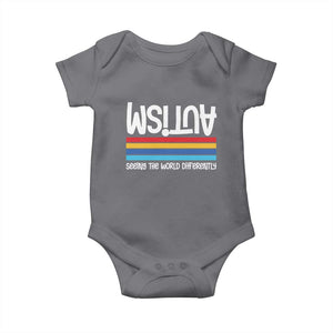 Autism Awareness Baby Onesie Seeing the World Differently ASD Month Support TS10 Charcoal Print Your Wear